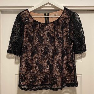 🖤 Black lace top